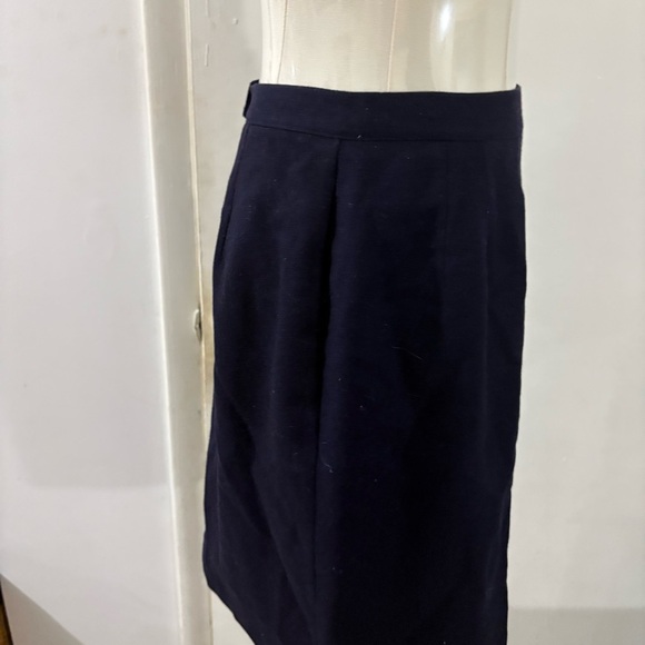 VINTAGE BRIGGS PETITE NEW YORK 100% WOOL NAVY BLUE STRAIGHT PENCIL SKIRT SIZE 10 - Picture 7 of 11